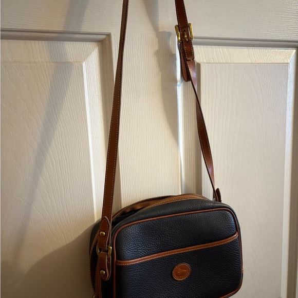 Dooney & Bourke Black and Brown Messenger Bag - Picture 1 of 3